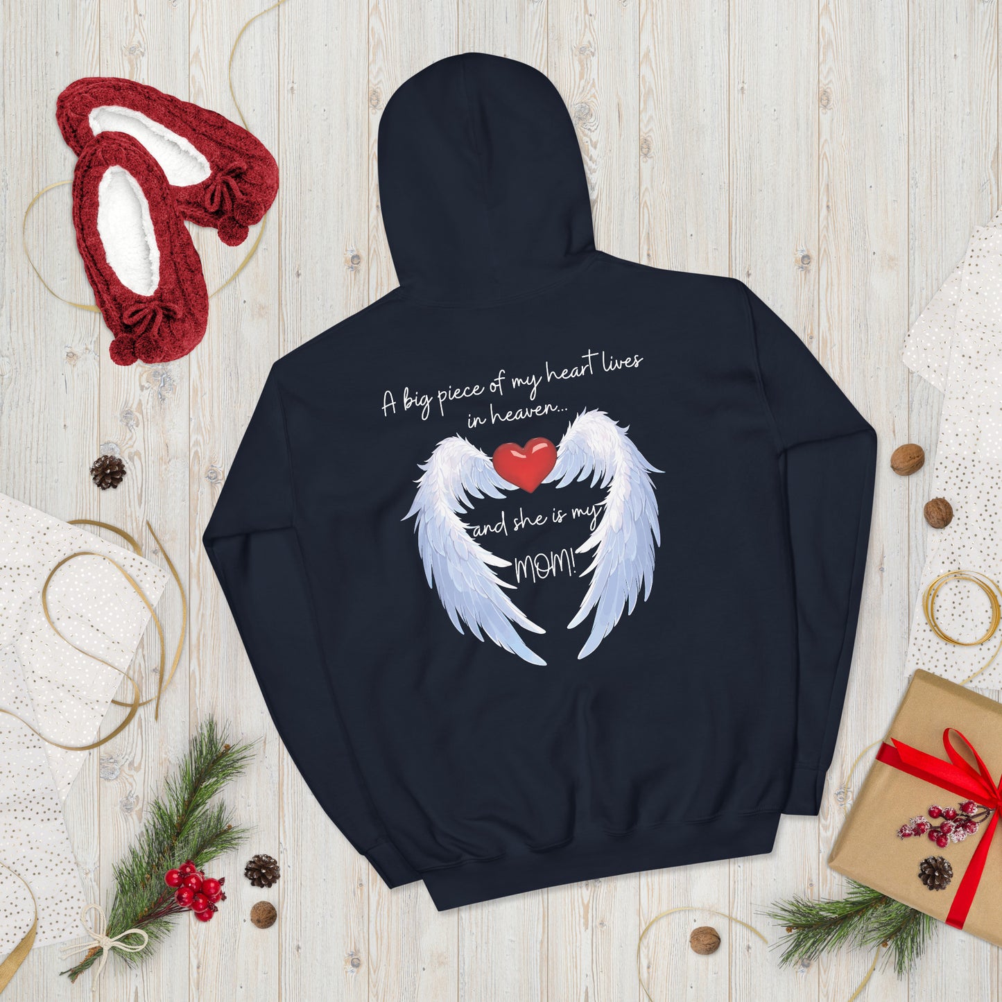 "Heavenly Heart Mom" Tribute Hoodie Unisex Hoodie - Design Studios Direct