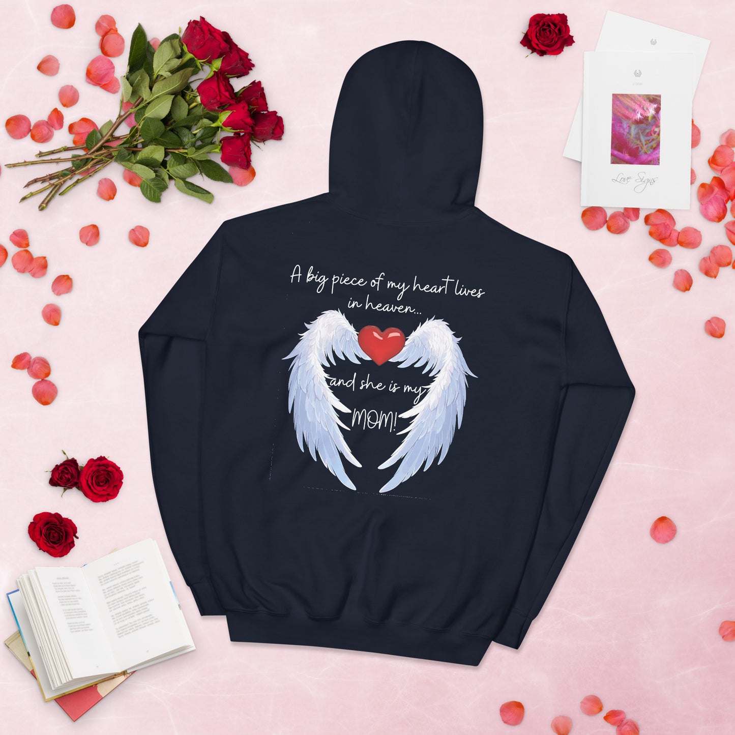 "Heavenly Heart Mom" Tribute Hoodie Unisex Hoodie - Design Studios Direct