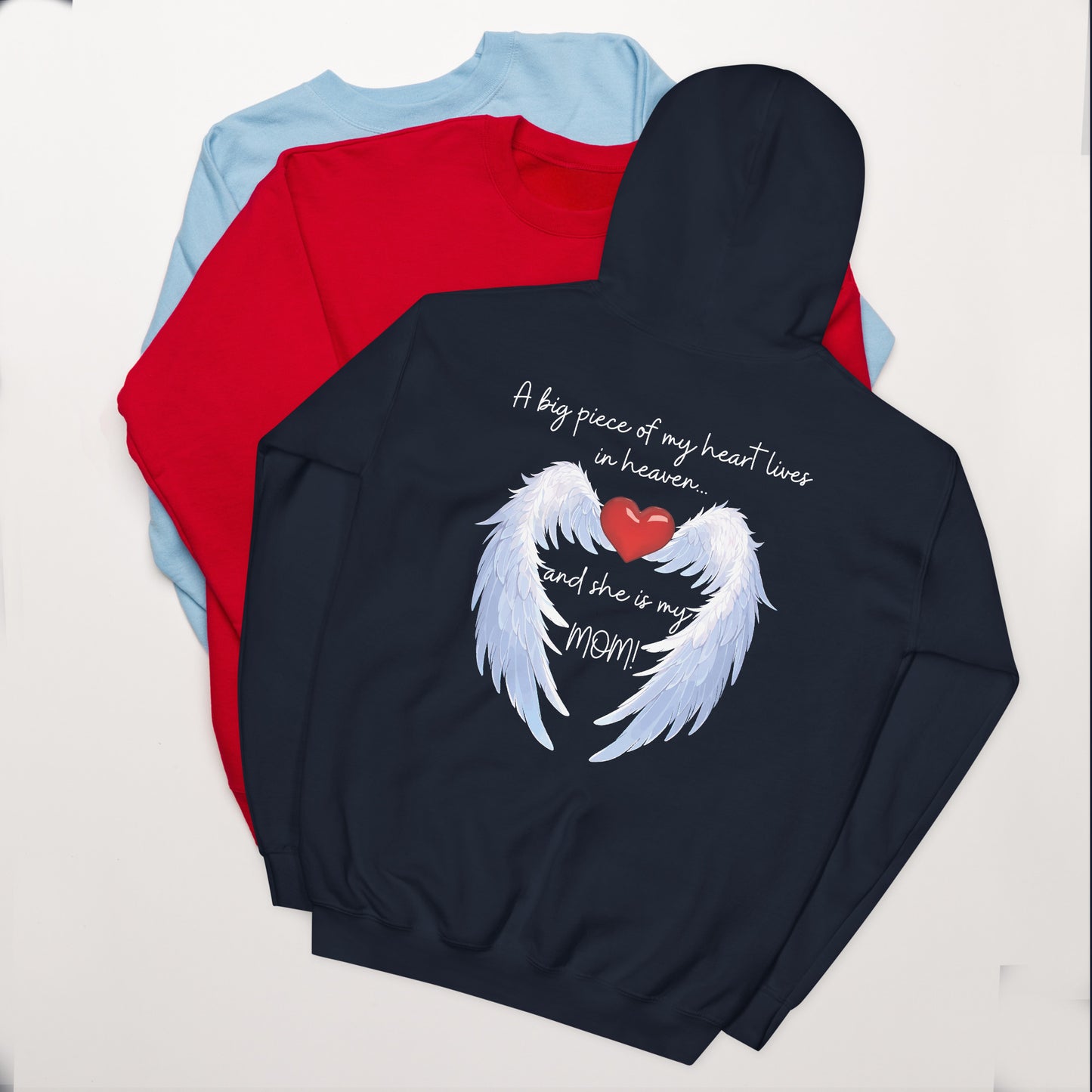 "Heavenly Heart Mom" Tribute Hoodie Unisex Hoodie - Design Studios Direct