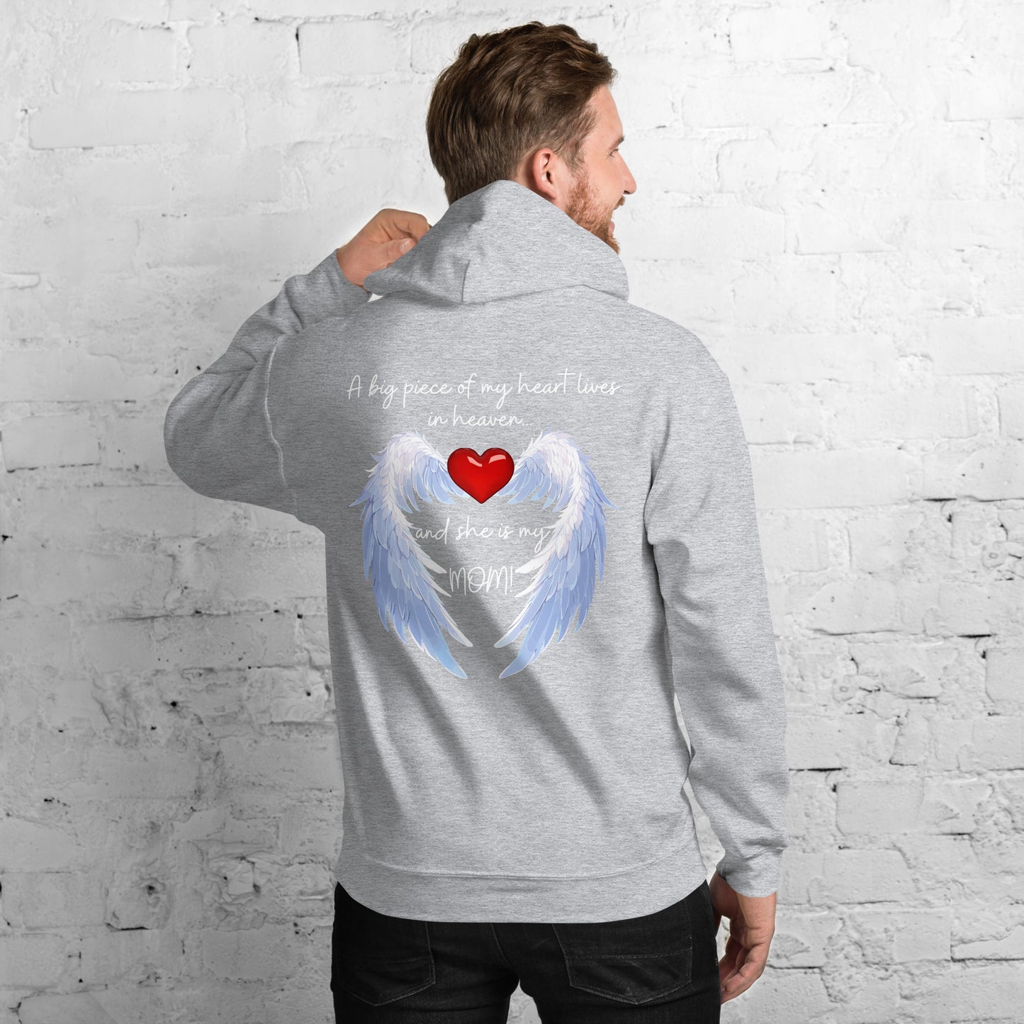 "Heavenly Heart Mom" Tribute Hoodie Unisex Hoodie - Design Studios Direct