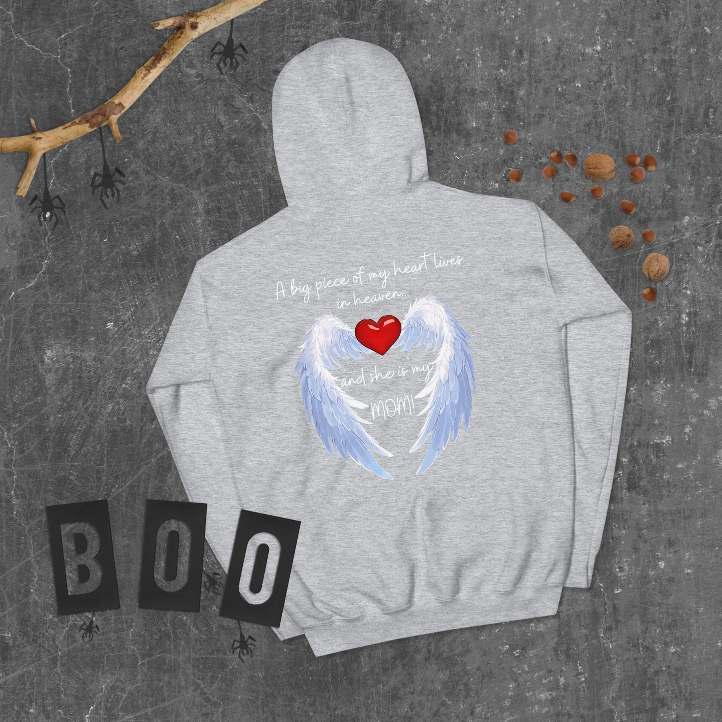 "Heavenly Heart Mom" Tribute Hoodie Unisex Hoodie - Design Studios Direct