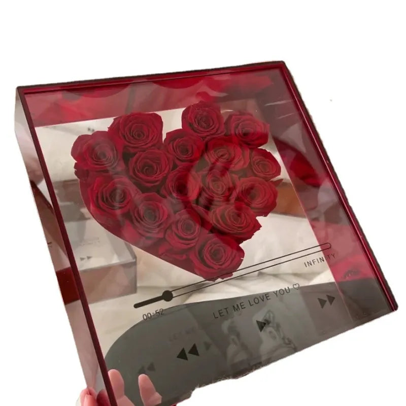 Love's CD Transparent Acrylic Flower Box - Design Studios Direct