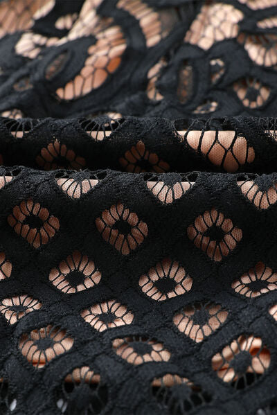 Off-Shoulder Long Sleeve Lace Dress - Design Studios Direct