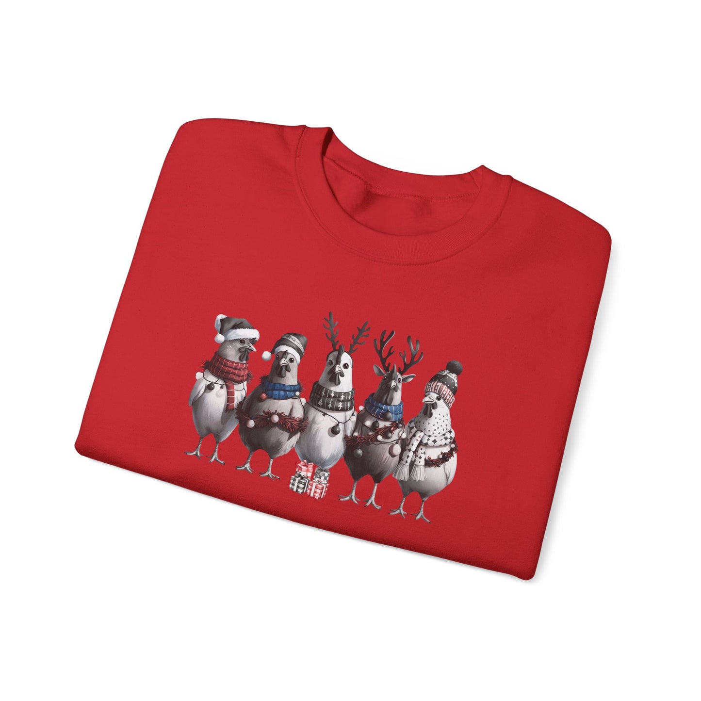 Christmas Chicken Present Sweatshirt