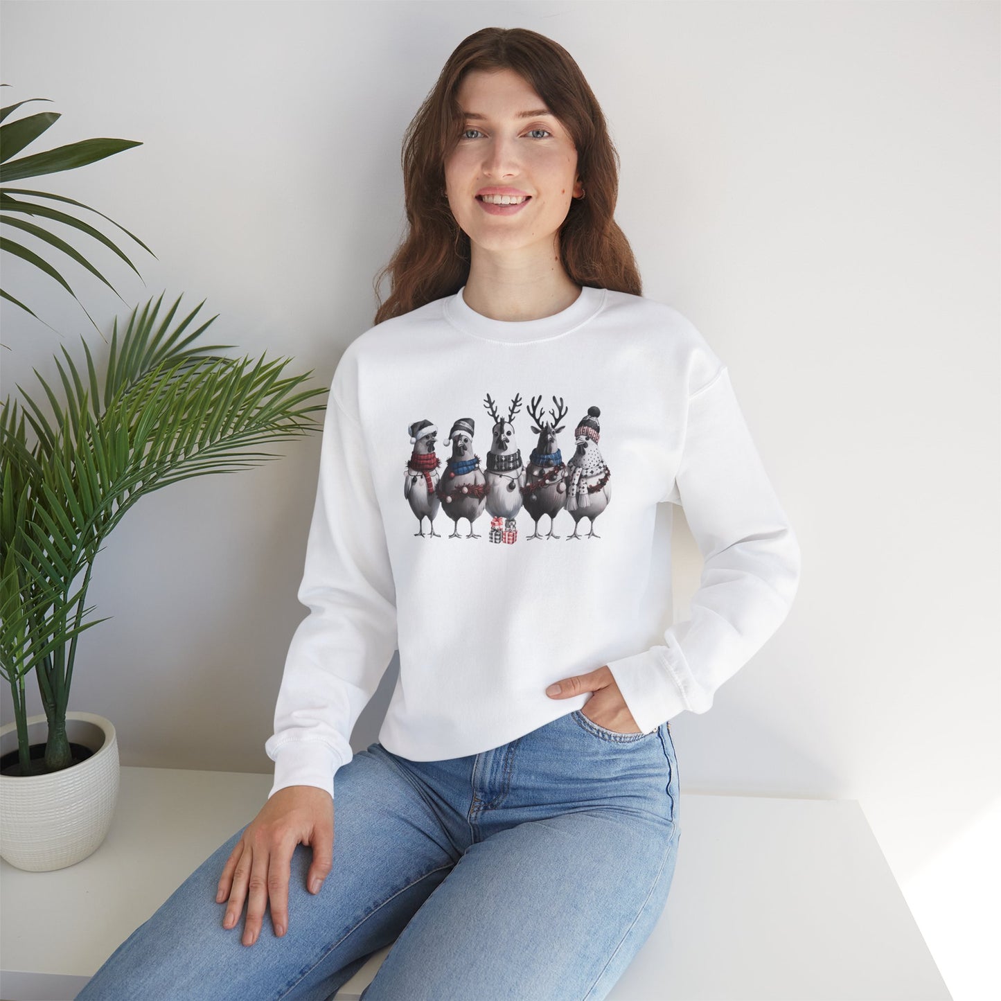 Christmas Chicken Present Sweatshirt