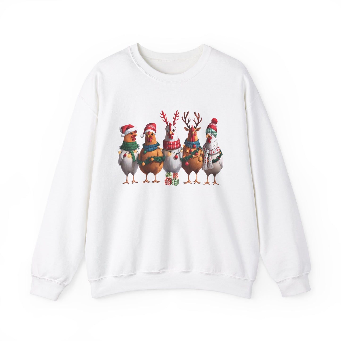 Christmas Chickens Sweatshirt - Design Studios Direct