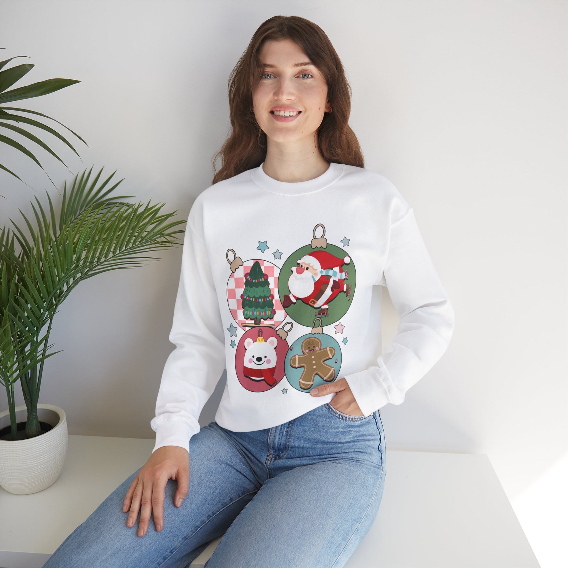 Christmas Ornaments Crewneck Sweatshirt - Design Studios Direct