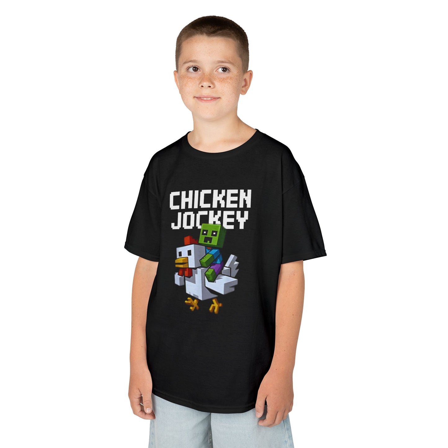 Kids Tee - Fun Minecraft Inspired Chicken Jockey