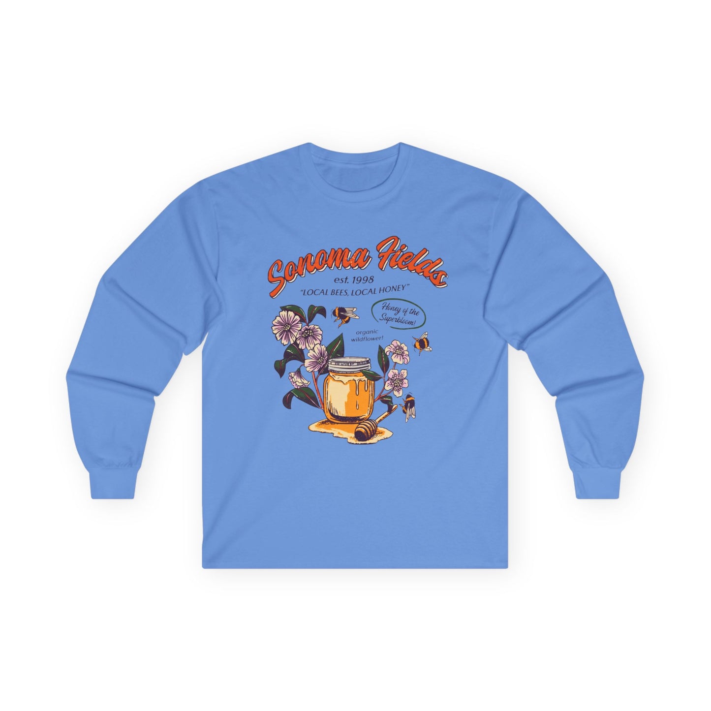 Sonoma Fields Honey Long Sleeve Shirt – Vintage Bee & Wildflower Tee