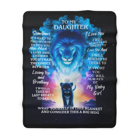 To My Daughter-Sometimes its Hard-Sherpa Fleece Blanket - Design Studios Direct