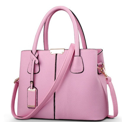 Structured Leather Tote Bag for Women – Large Work Handbag with Shoulder Strap & Top Handle
