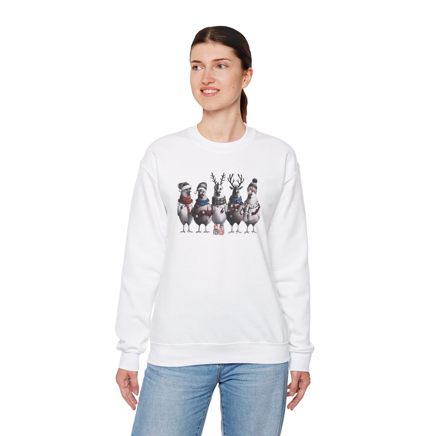 Christmas Chicken Present Sweatshirt - Design Studios Direct