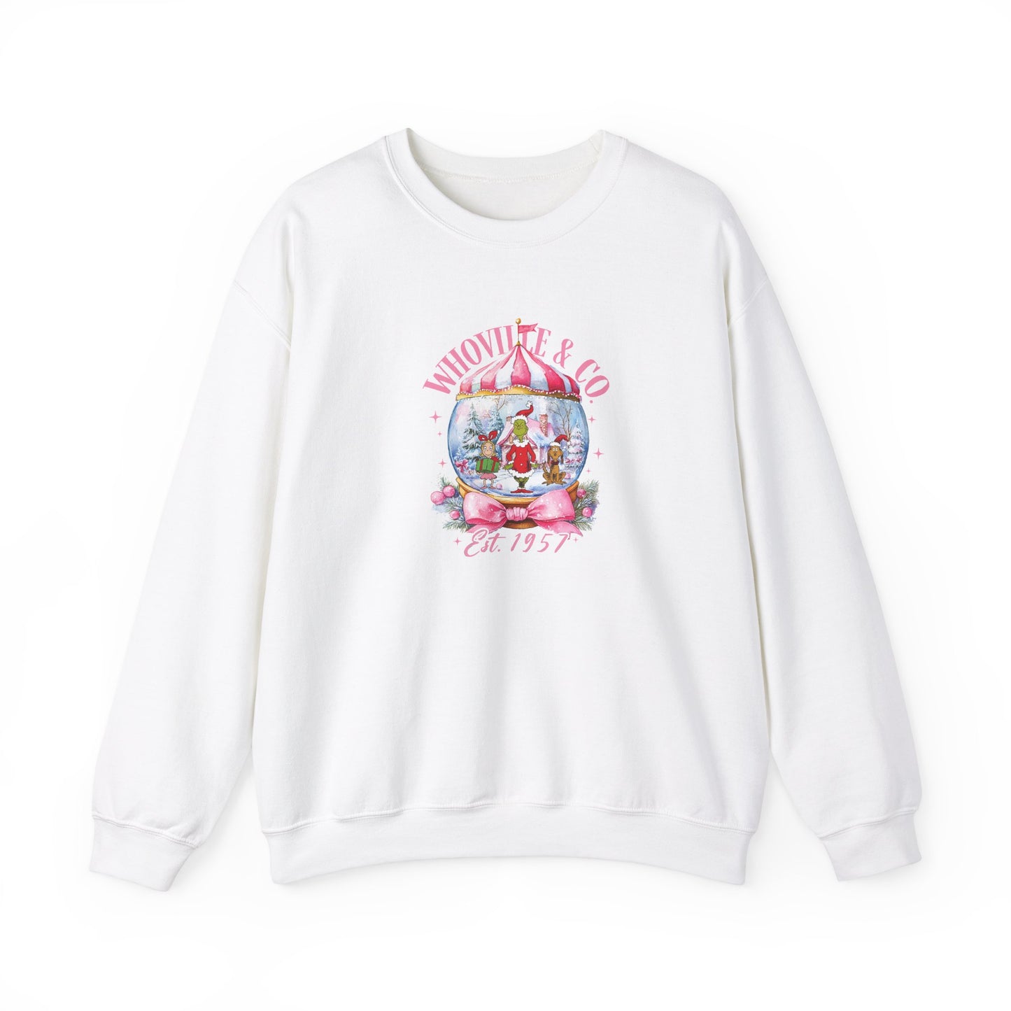 Christmas Snow Globe Sweatshirt with Grinch and Friends - Design Studios Direct