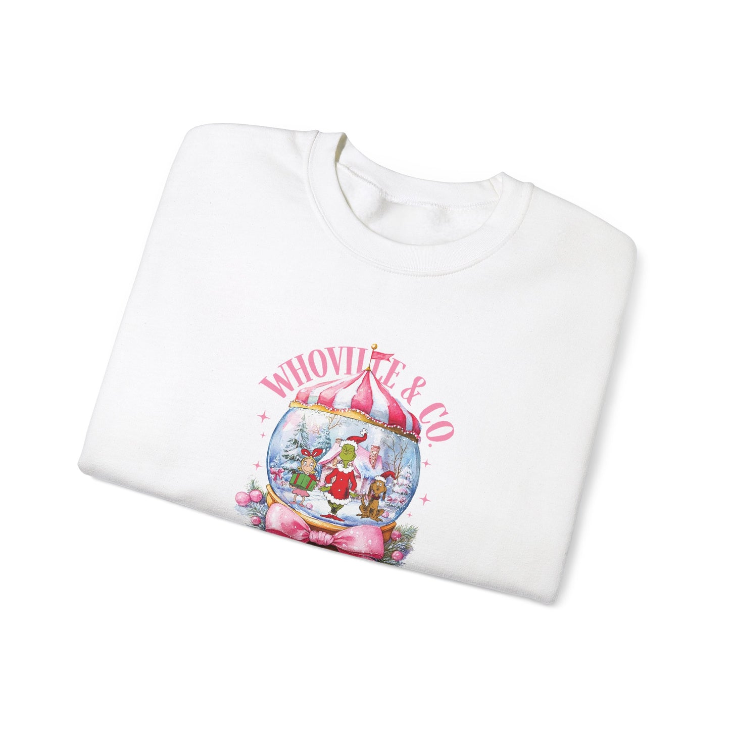 Christmas Snow Globe Sweatshirt with Grinch and Friends - Design Studios Direct