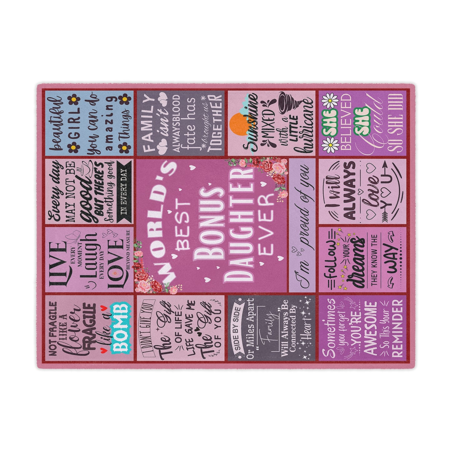 Luxury Bonus Daughter Blanket – Inspirational Gift