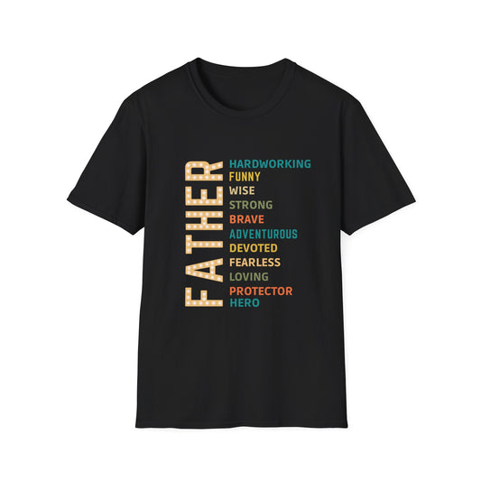Father - Hero Protector Funny Wise | Men's Graphic Tee