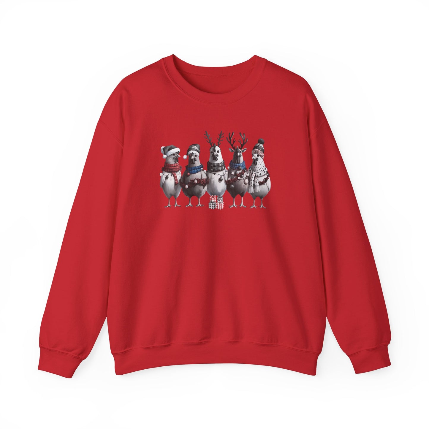 Christmas Chicken Present Sweatshirt - Design Studios Direct