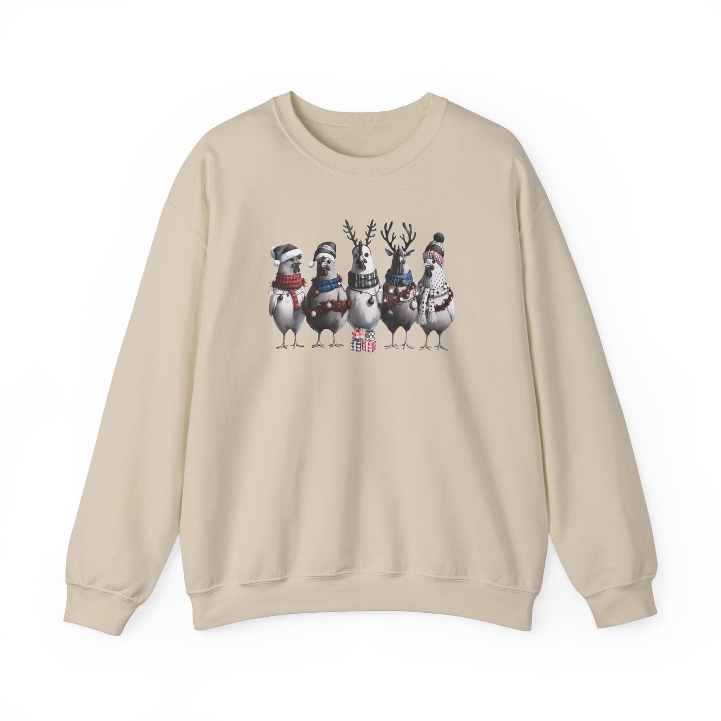 Christmas Chicken Present Sweatshirt - Design Studios Direct