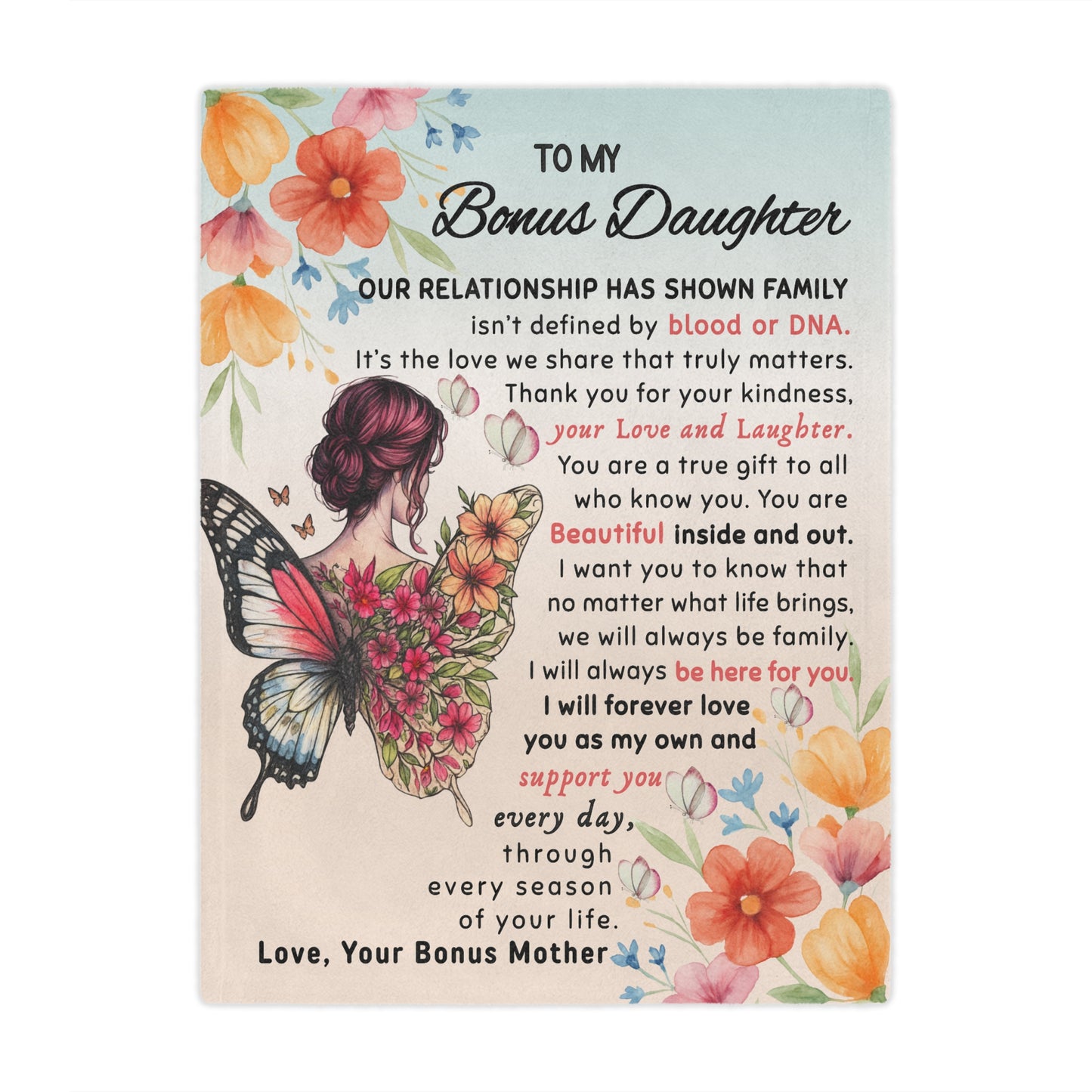 Luxury Minky Bonus Daughter Blanket – Premium Soft Fleece Gift