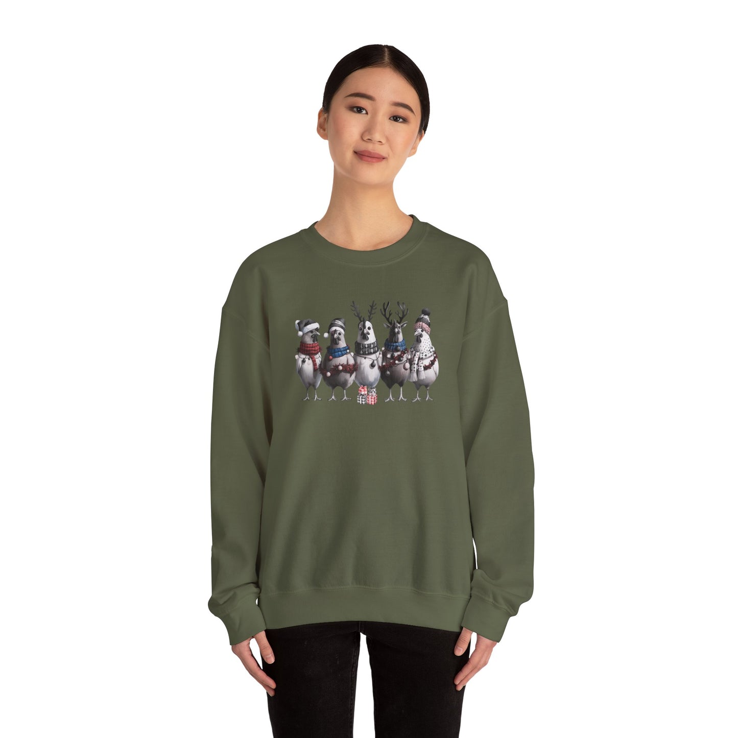 Christmas Chicken Present Sweatshirt