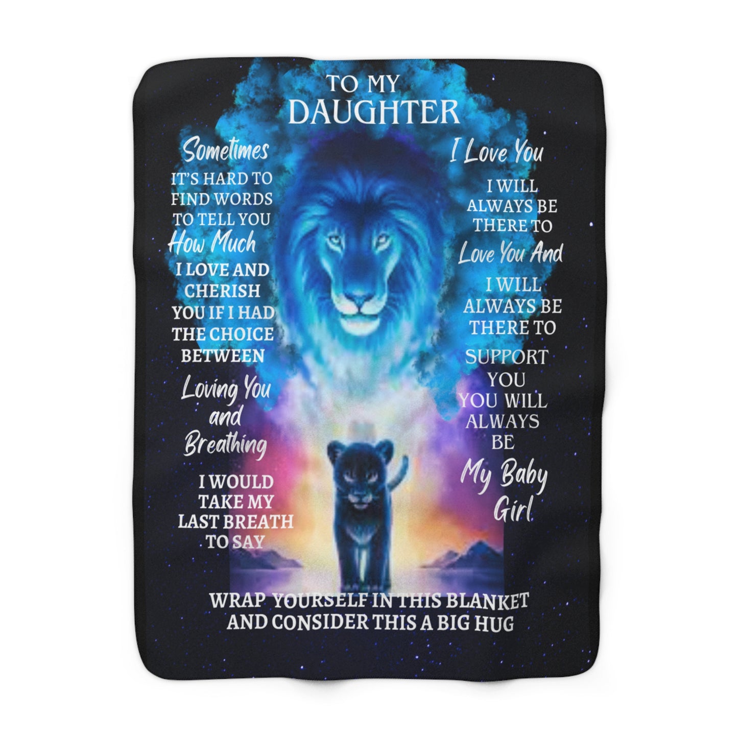 To My Daughter-Sometimes its Hard-Sherpa Fleece Blanket - Design Studios Direct