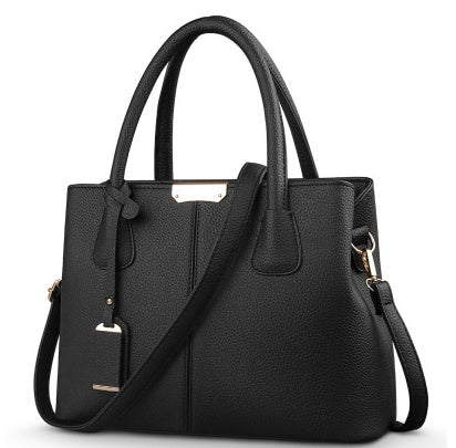 Structured Leather Tote Bag for Women – Large Work Handbag with Shoulder Strap & Top Handle