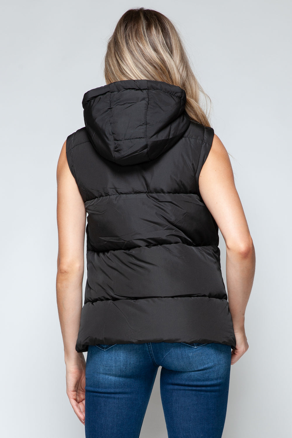 Snobbish Snap and Zip Closure Hooded Vest - Design Studios Direct