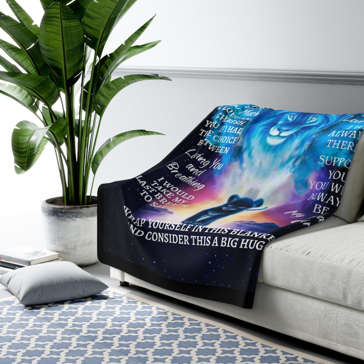 To My Daughter-Sometimes its Hard-Sherpa Fleece Blanket - Design Studios Direct