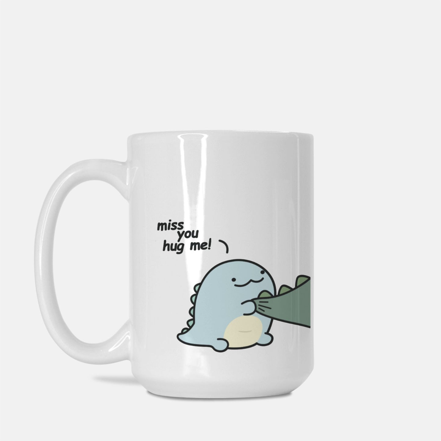 Hug Me Cute Dinosaur Couple Mug Coffee Lover Gift Best Friend Mug Birthday Gift Valentine Gift Friendship Gift