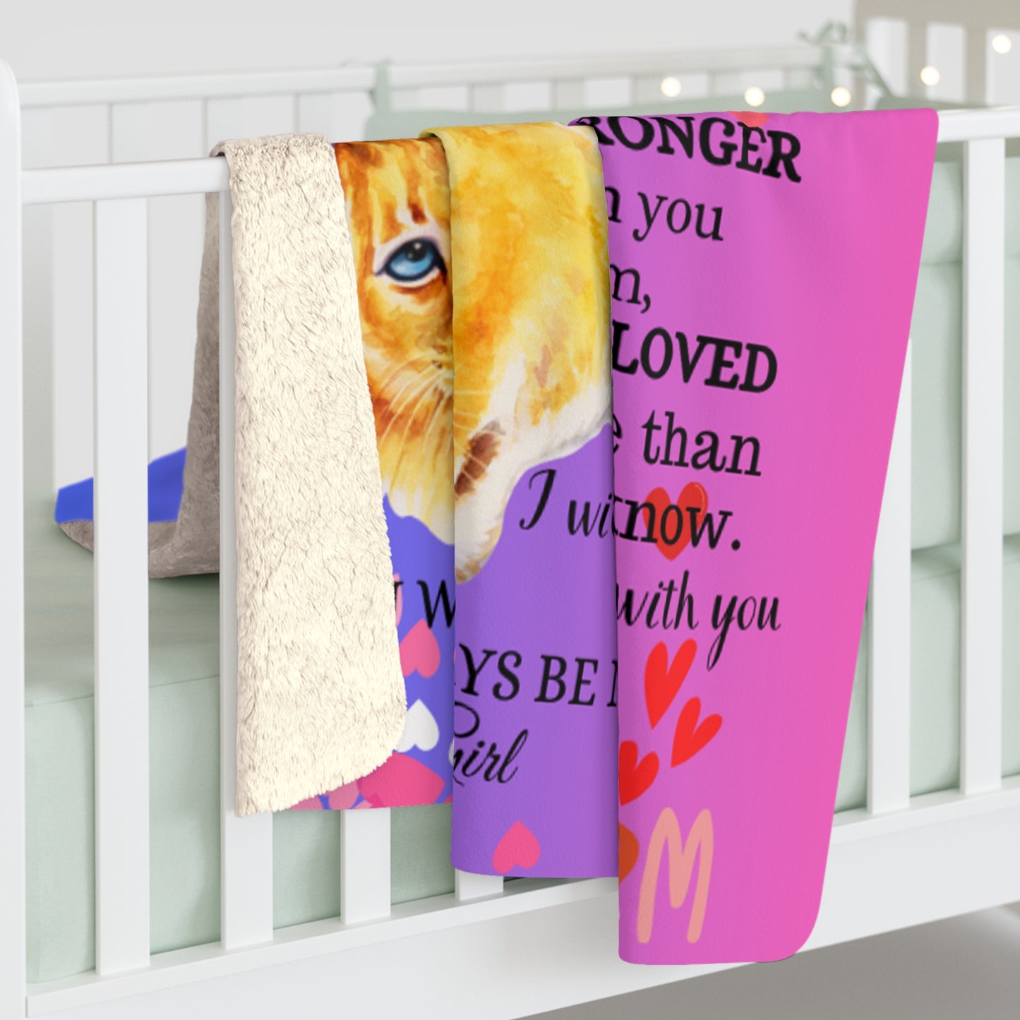 To My Daughter – Mom’s Love Lion Sherpa Blanket