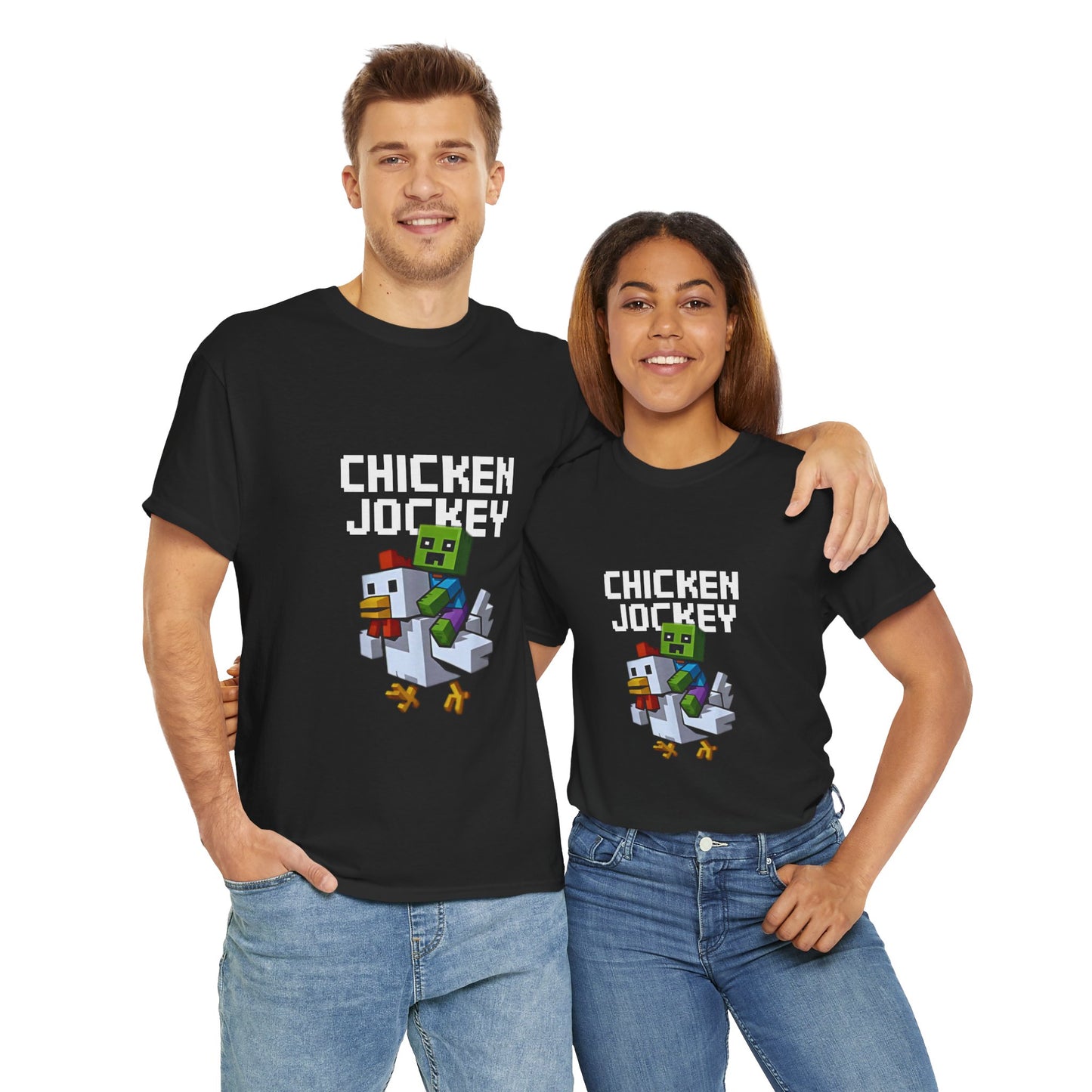 Funny Gamer Tee, Chicken Jockey T-Shirt, Video Game Shirt, Gift for Gamers, Cotton Tee