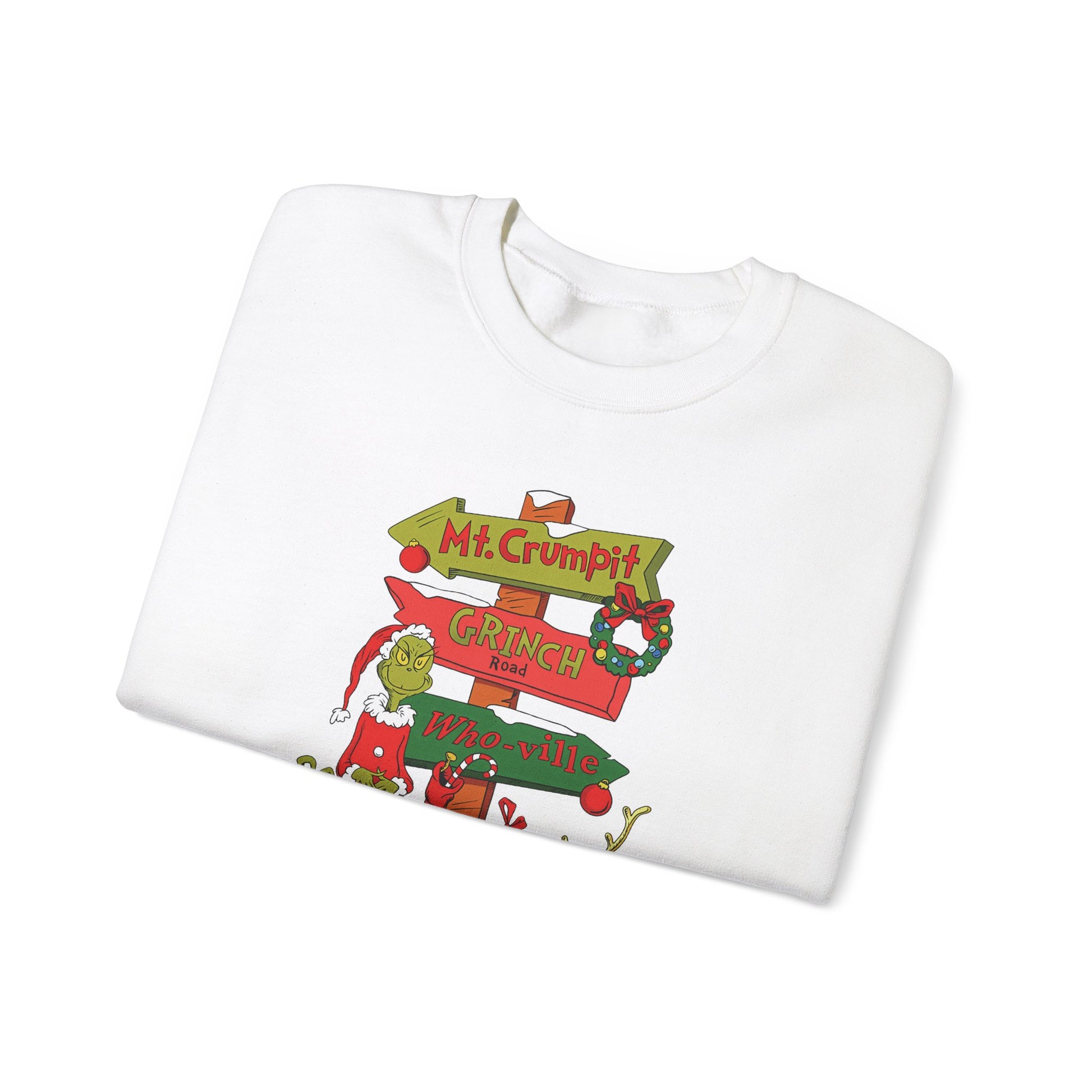 Grinch Road Sign Sweatshirt - Design Studios Direct