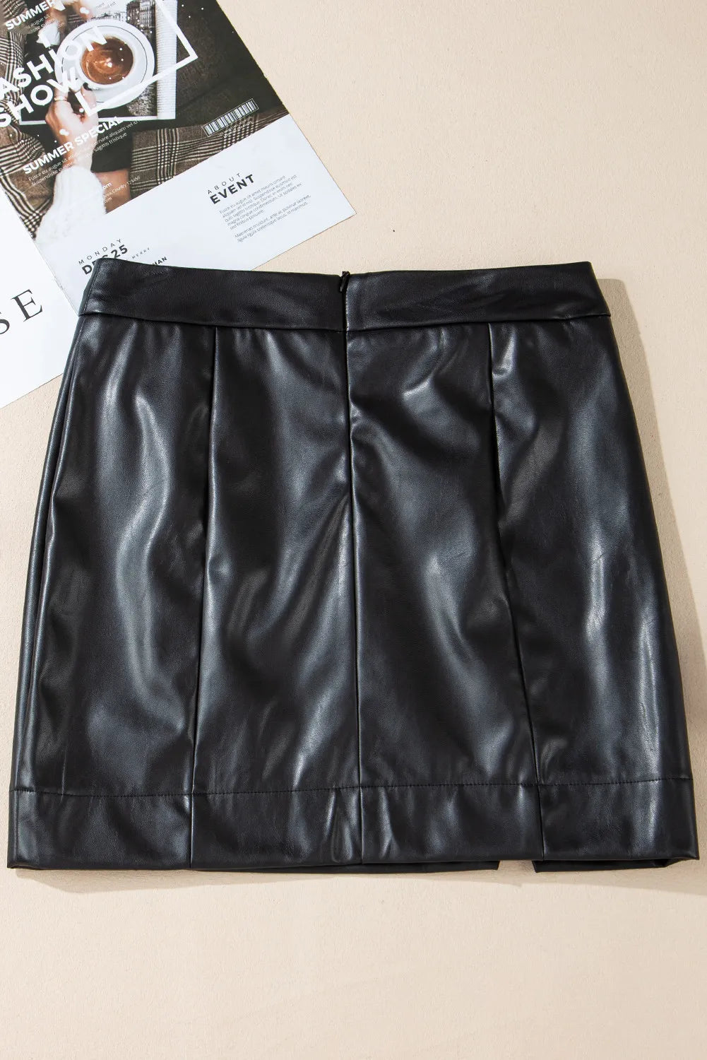 PU Leather Mini Skirt - Design Studios Direct