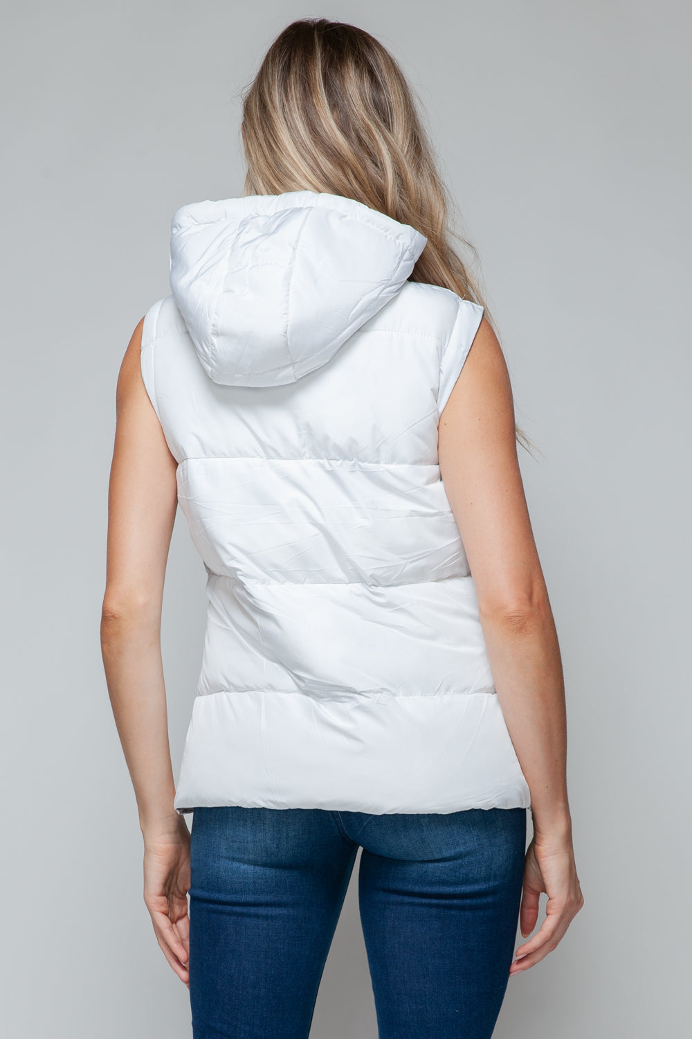 Snobbish Snap and Zip Closure Hooded Vest - Design Studios Direct