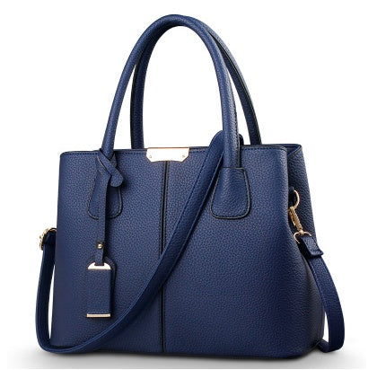 Structured Leather Tote Bag for Women – Large Work Handbag with Shoulder Strap & Top Handle