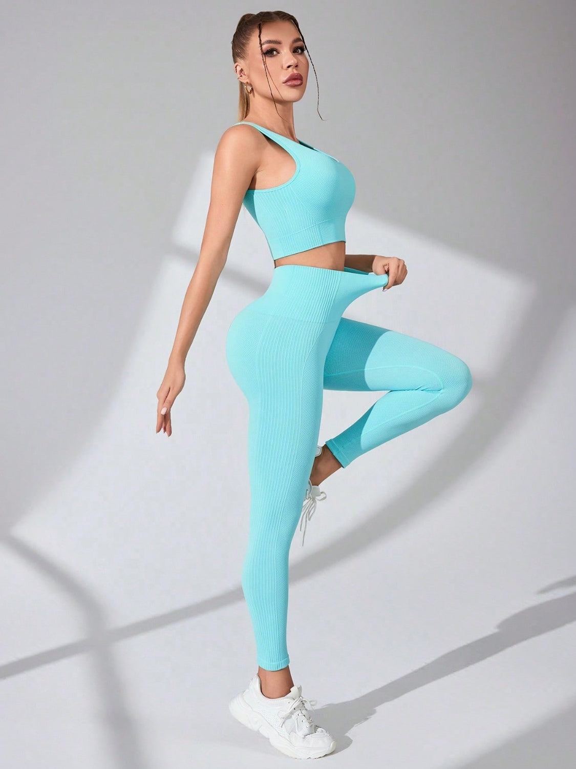 Scoop Neck Wide Strap Top and Pants Active Set - Design Studios Direct