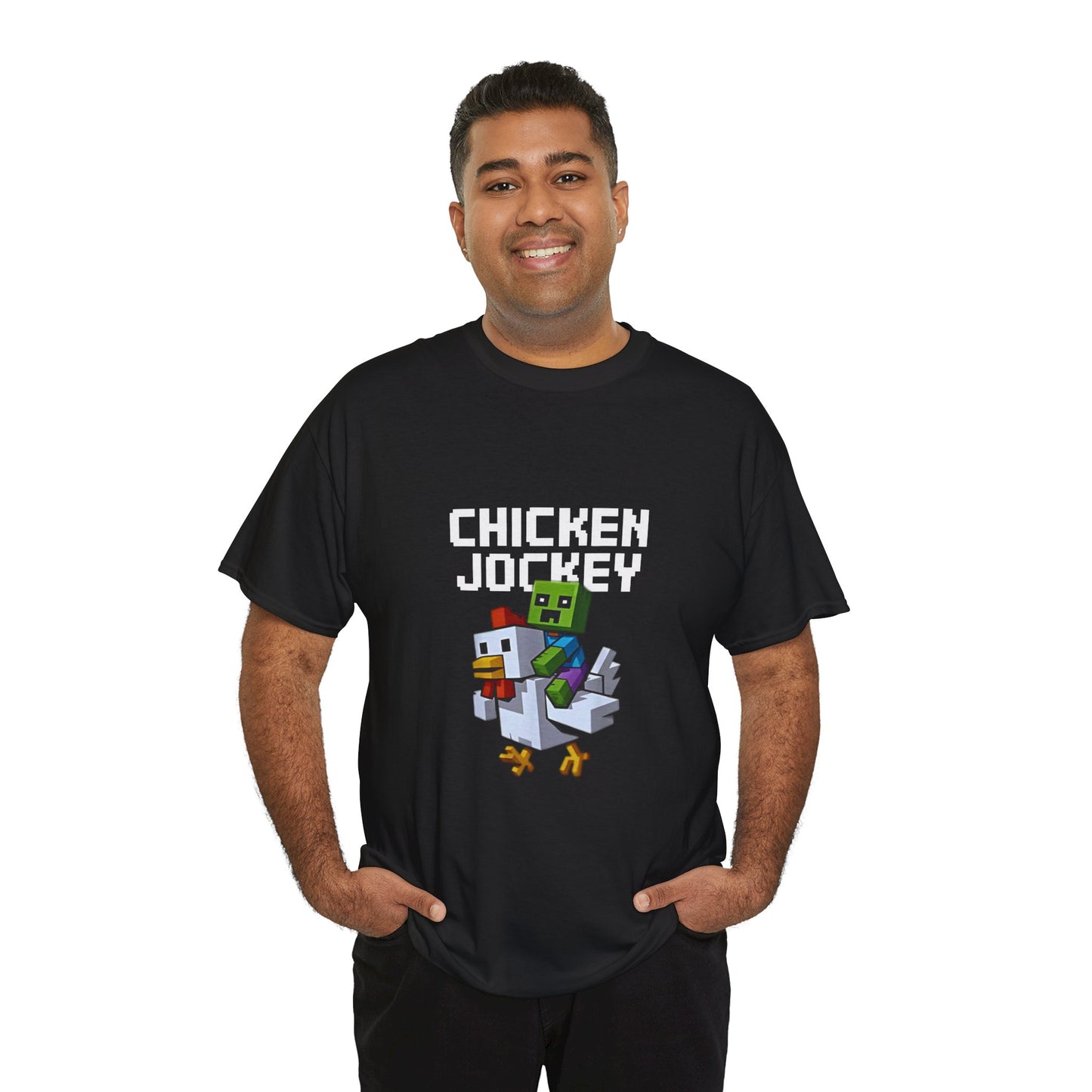 Funny Gamer Tee, Chicken Jockey T-Shirt, Video Game Shirt, Gift for Gamers, Cotton Tee