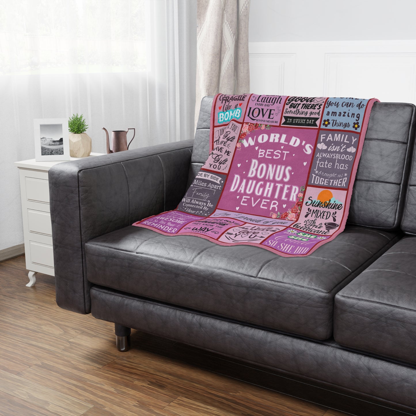 Luxury Bonus Daughter Blanket – Inspirational Gift