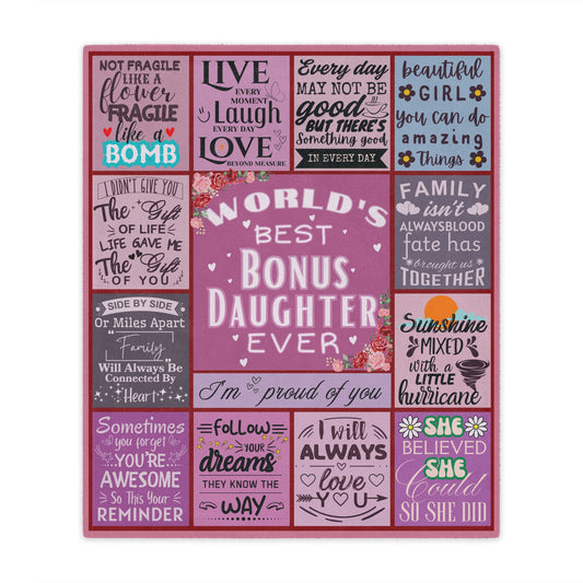 Luxury Bonus Daughter Blanket – Inspirational Gift