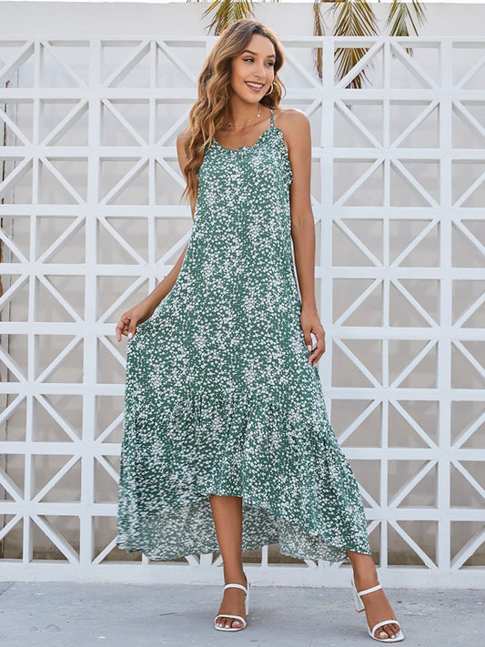 Ditsy Floral Scoop Neck Midi Cami Dress - Design Studios Direct