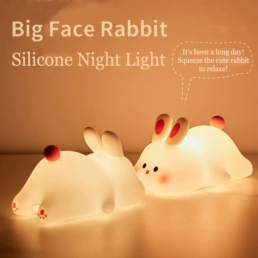 Cute Rabbit Silicone Night Lights - Design Studios Direct