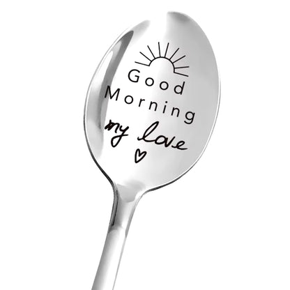 Valentines Day Gift Stainless Steel Milk Coffee Spoons Love Letter Wedding Souvenirs Anniversary Gift for Girlfriend Boyfriend