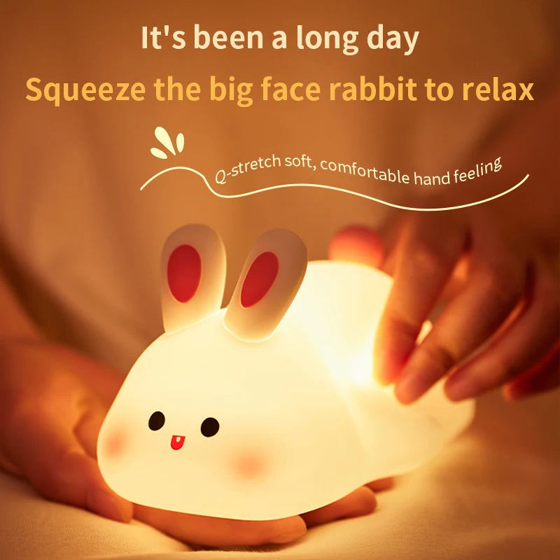 Cute Rabbit Silicone Night Lights - Design Studios Direct