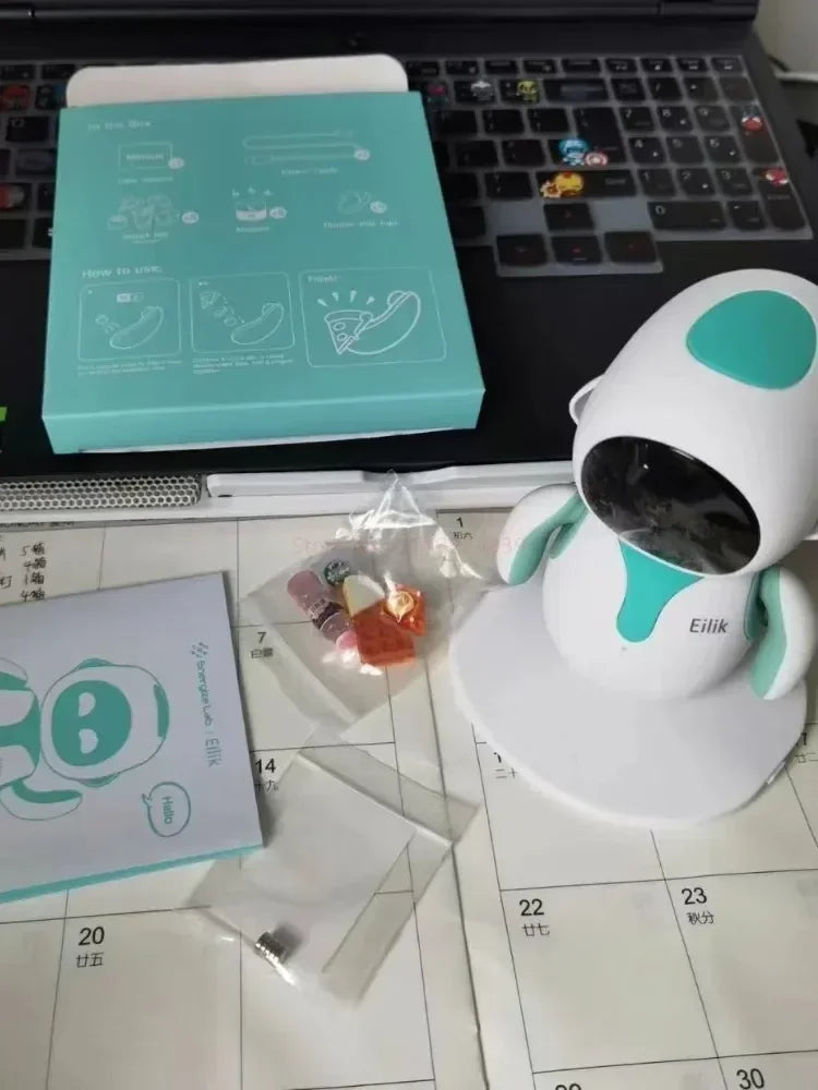 Smart Robot Home Ai Interactive Robots Emo Accompany Spanish Voice Electronic Toys Mini Desktop Compatible for Android Ios - Design Studios Direct