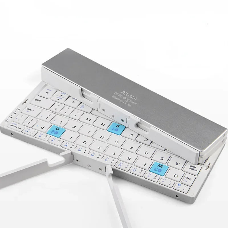 Mini Folding Wireless Keyboard Aluminum Keypad with Stand for Phone - Design Studios Direct