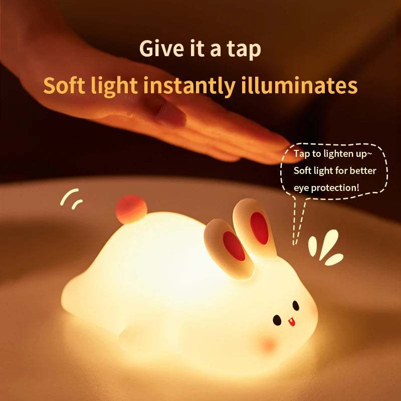 Cute Rabbit Silicone Night Lights - Design Studios Direct