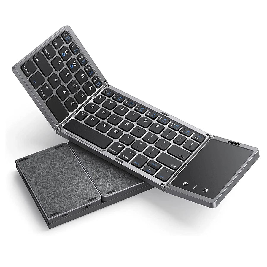 Mini Foldable Wireless Bluetooth Keyboard with Large Touchpad - Design Studios Direct