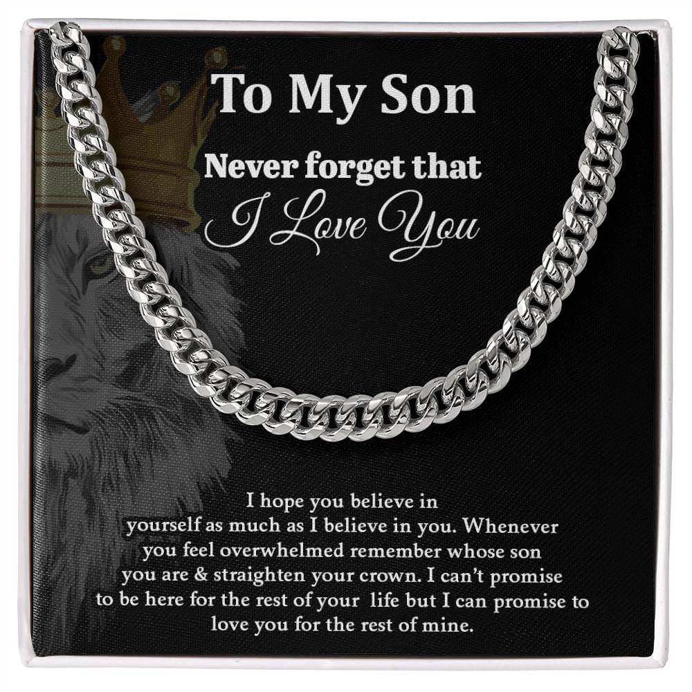 To My Son | Never Forget That I Love You - Design Studios Direct