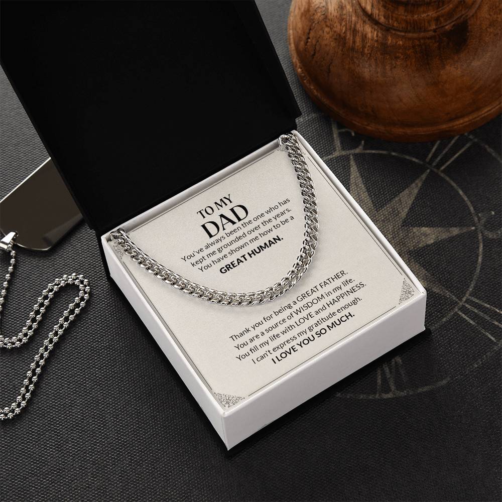 To My Dad | I Love You So Much - Cuban Link Chain - Design Studios Direct