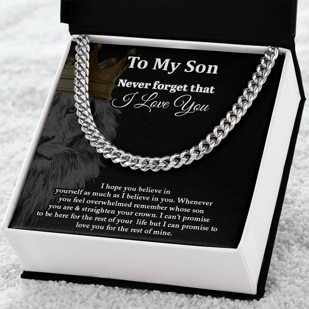 To My Son | Never Forget That I Love You - Design Studios Direct